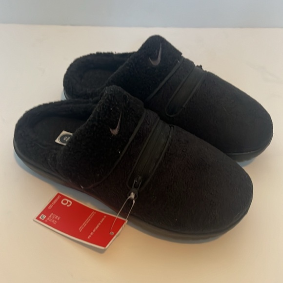 NWT Nike Womens Burrow SE NA Black Dark Smoke Grey Slides Size 6 - Picture 4 of 8